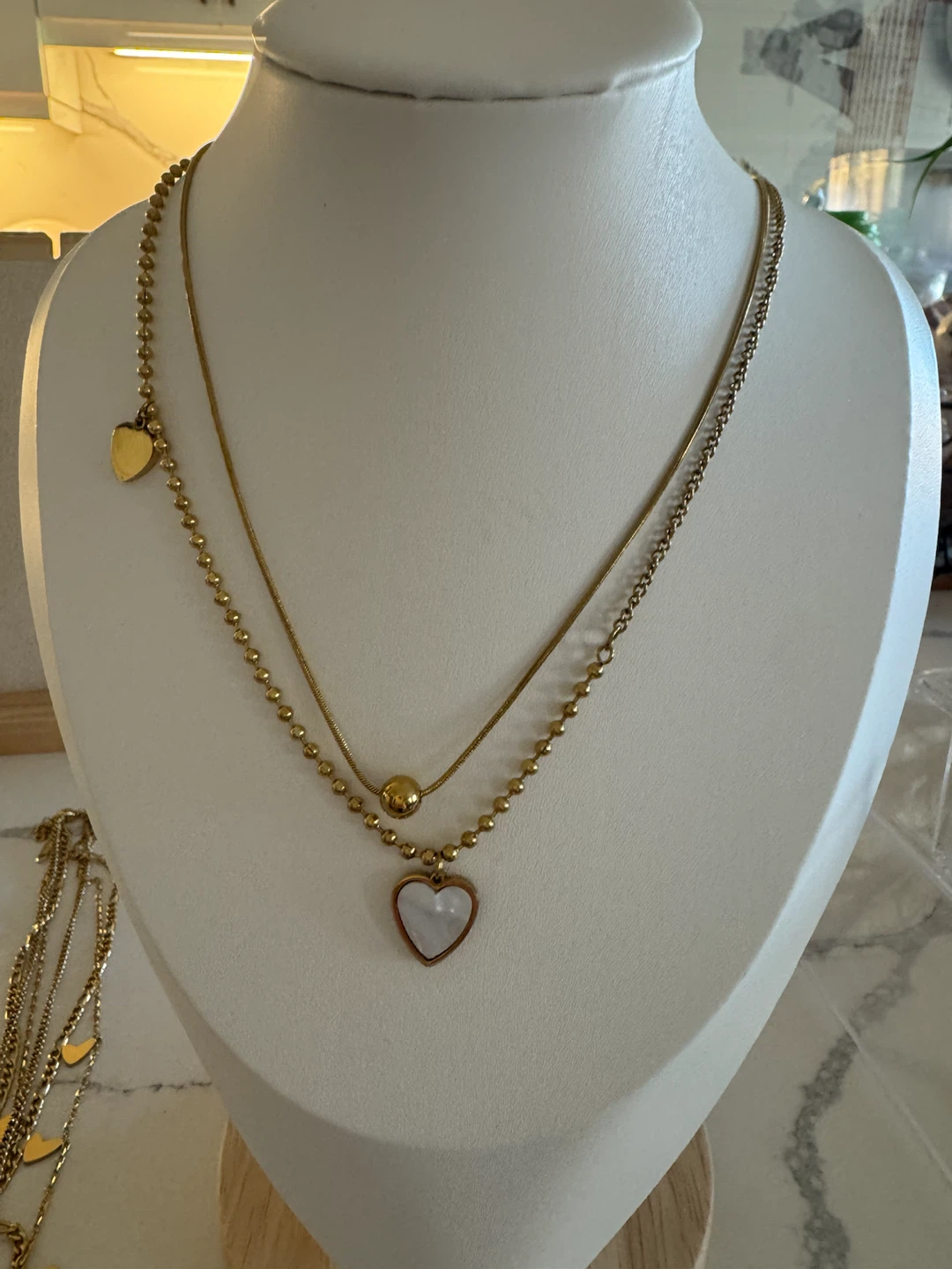 18K Gold Plated Stainless Steel Layered Necklaces - photo 4