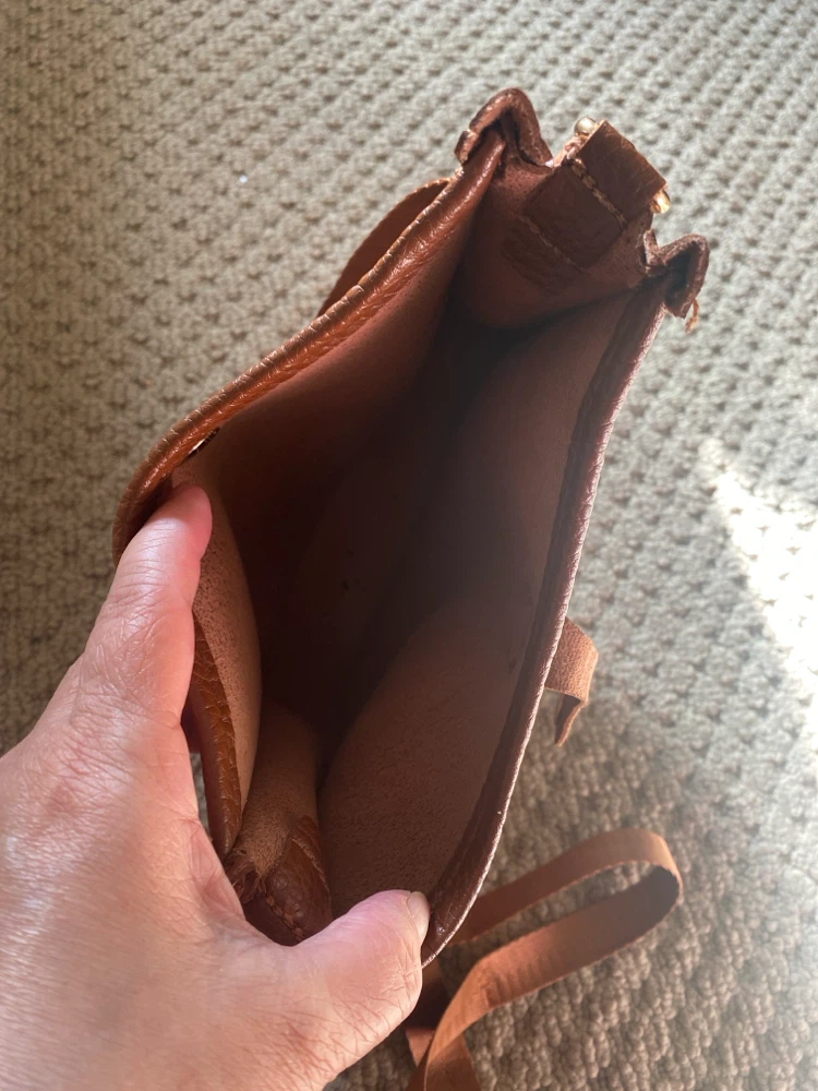 Brown faux leather Crossbody Bag - photo 2