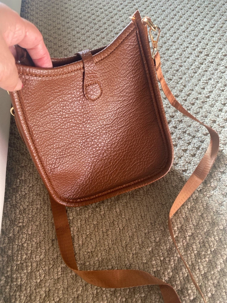 Brown faux leather Crossbody Bag - photo 3