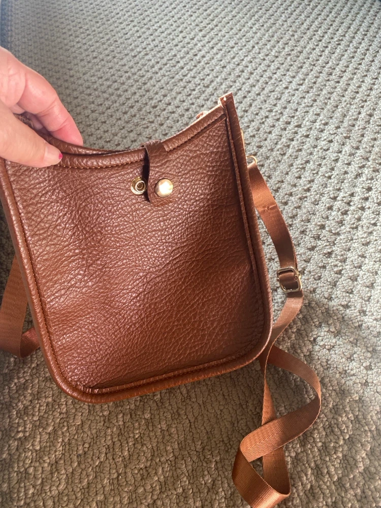 Brown faux leather Crossbody Bag - photo 4