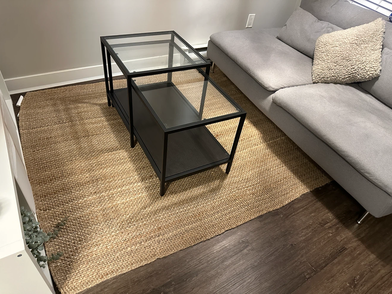 IKEA Vittsjo Black Metal and Glass Nesting Coffee Tables - photo 3