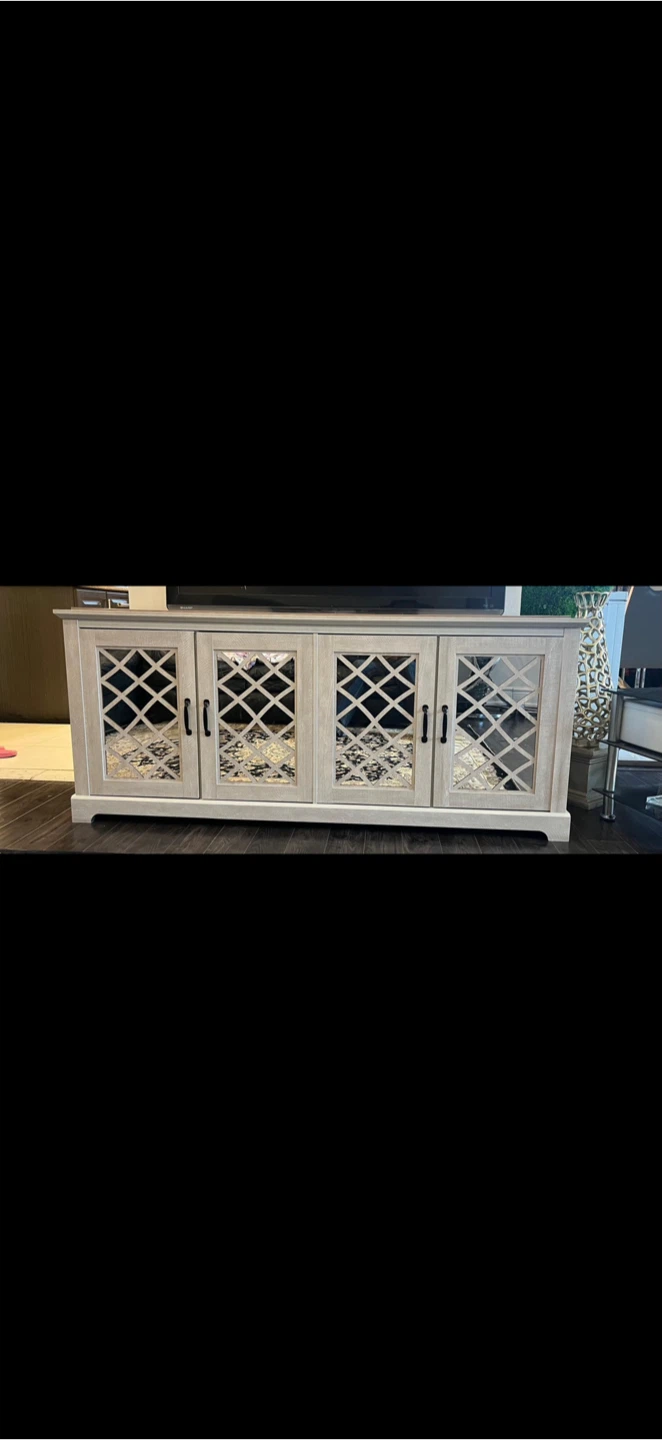 Mirrored 4-Door Media Console - photo 2