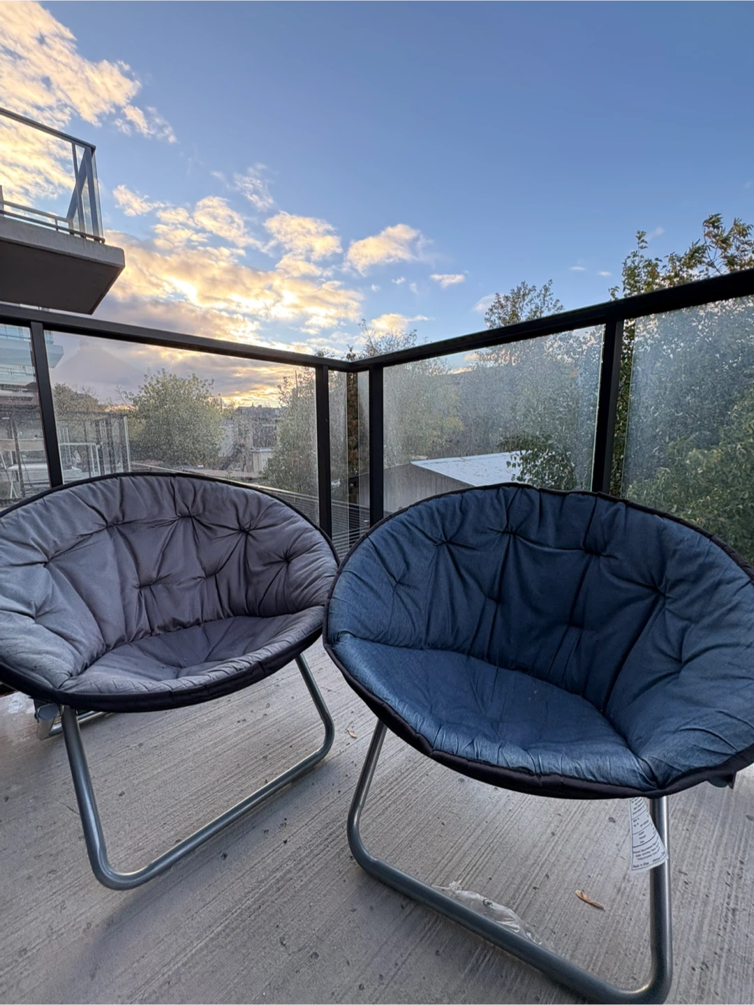 Two Folding Saucer Chairs