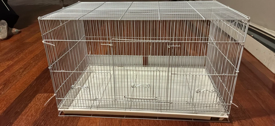 White Metal Small Animal Cage