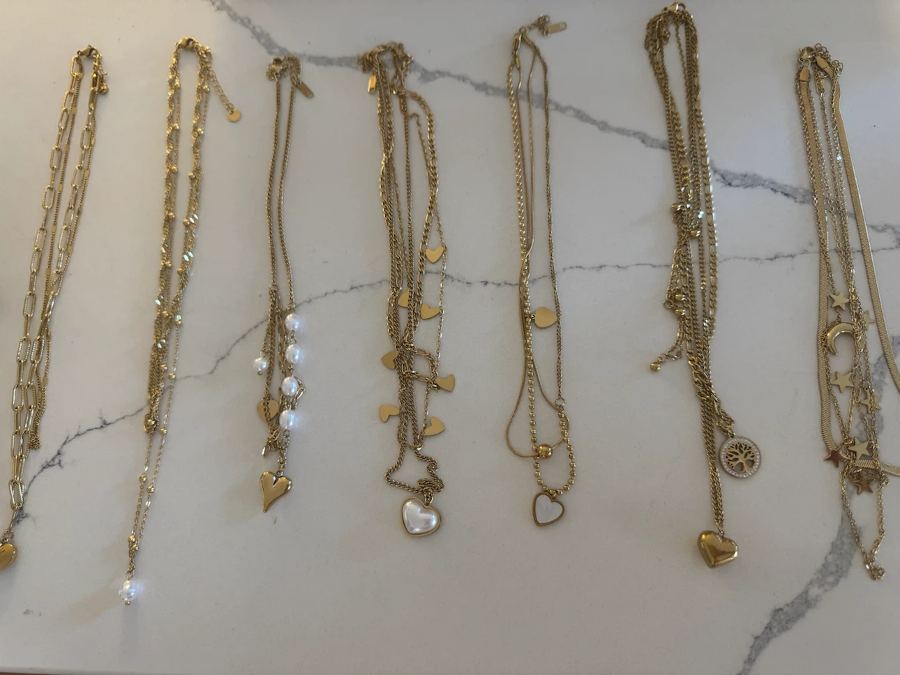 18K Gold Plated Stainless Steel Layered Necklaces