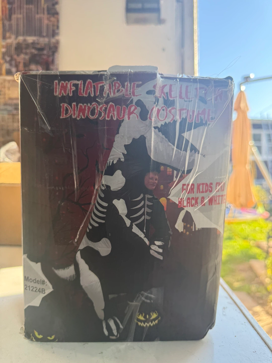 Inflatable Skeleton Dinosaur Costume