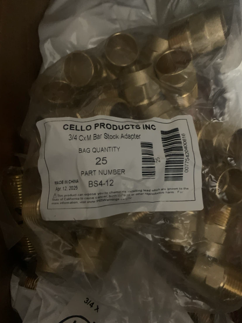 Cello Products Assorted Brass Fittings - photo 4
