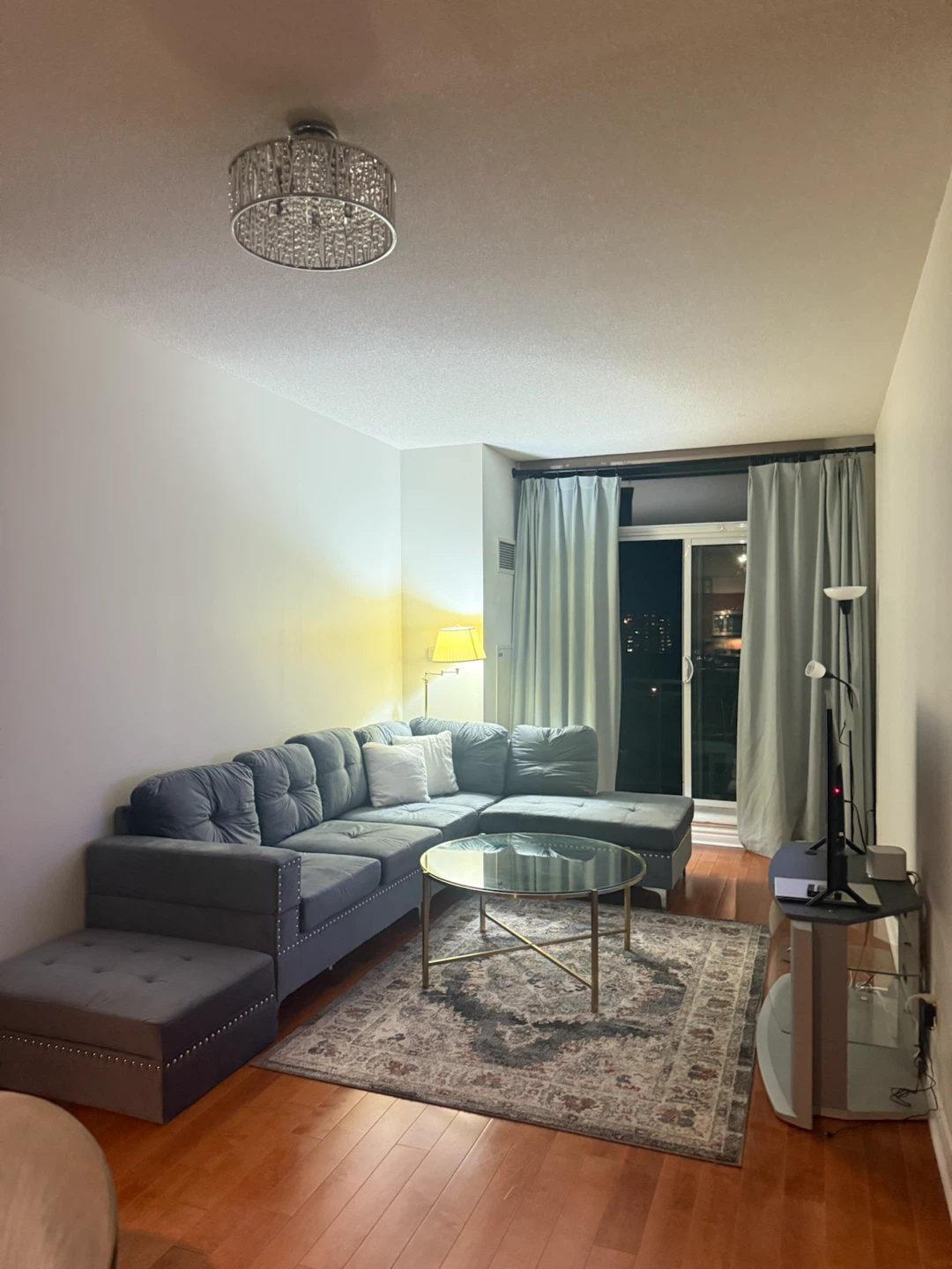 Dark Grey Sectional Sofa with Matching Ottoman - photo 2