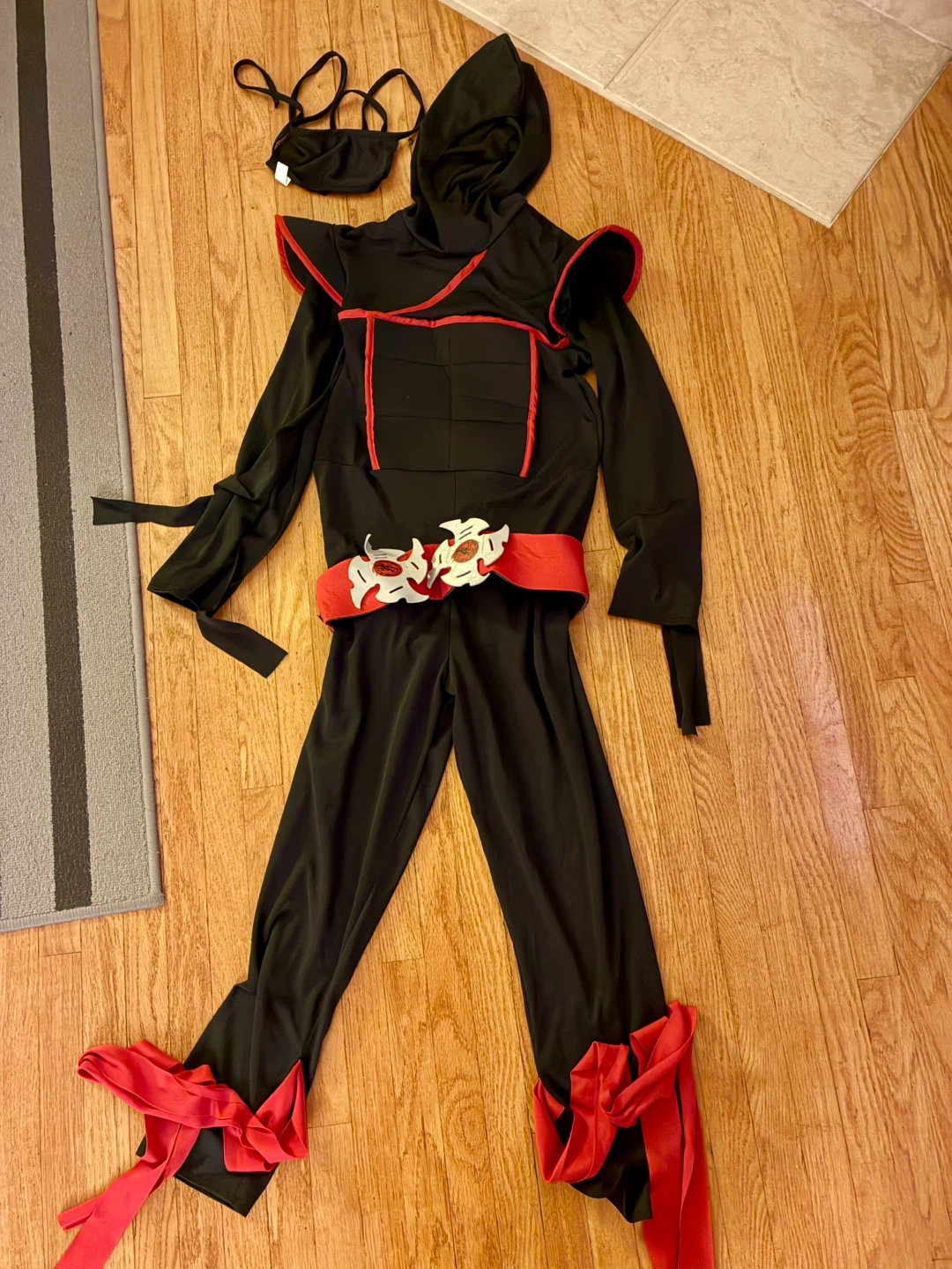 Kids Black and Red Ninja Costume