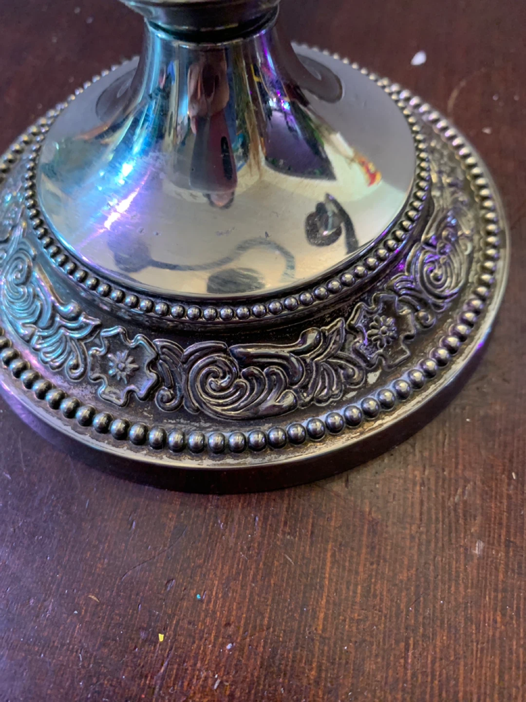 Vintage Ornate Silver-Plated 3-Arm Candelabra - photo 2