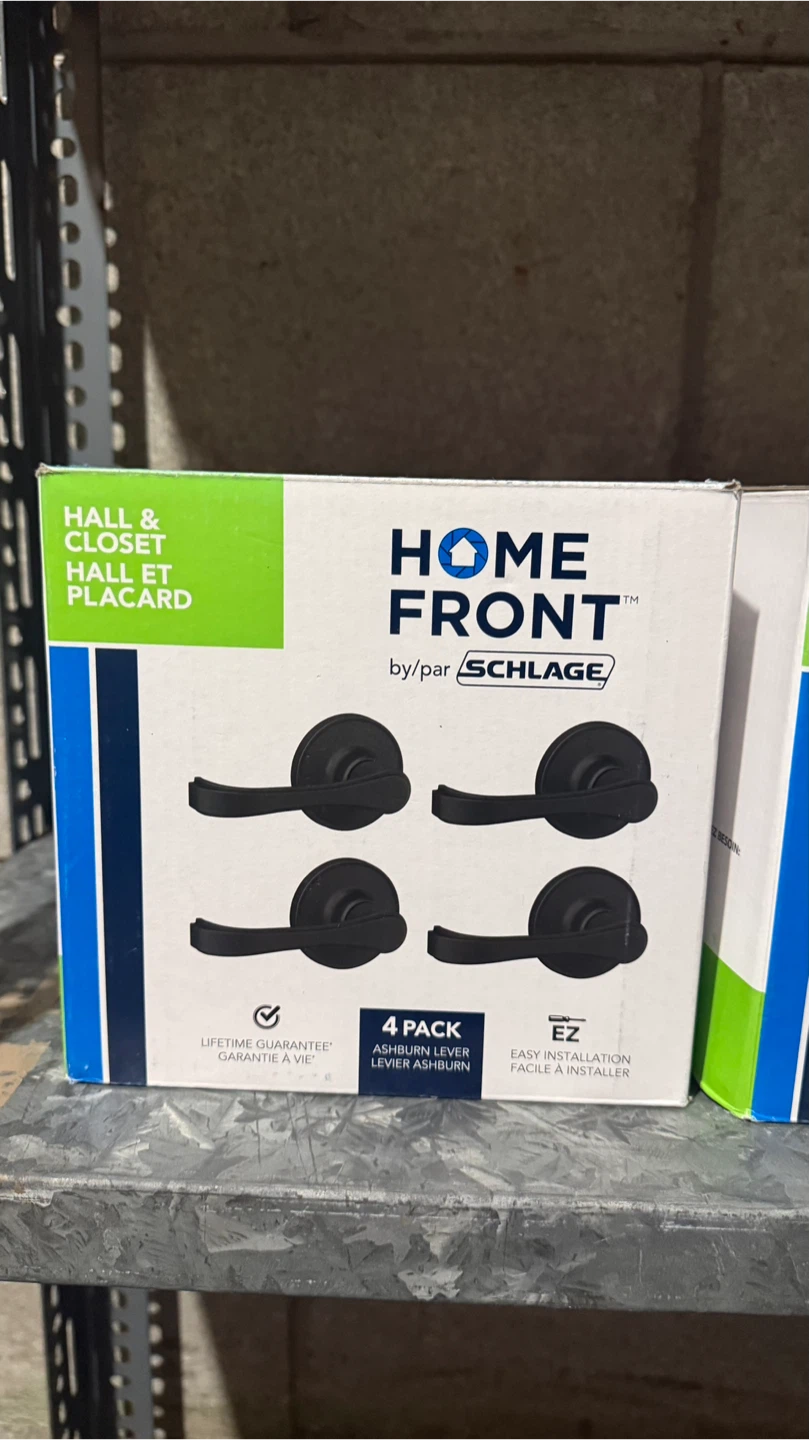 Schlage Hall and Closet Ashburn Lever 4-Pack