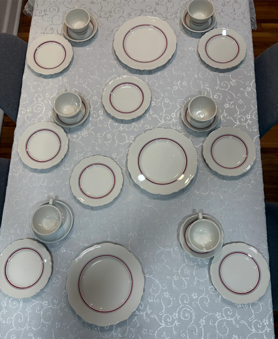 Porcelain  Coffee & Tea Set with Serving Plates 23 Pieces - photo 2
