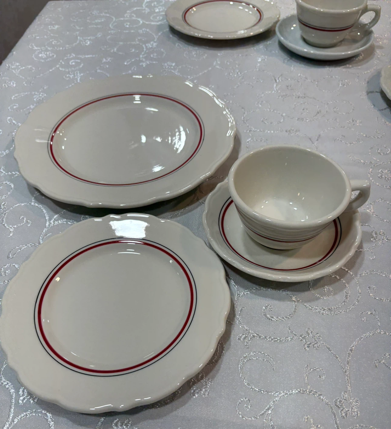 Porcelain  Coffee & Tea Set with Serving Plates 23 Pieces - photo 3