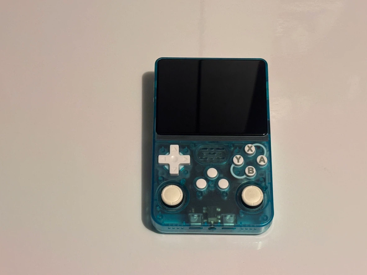 Transparent Blue R36S Handheld Game Console - photo 2