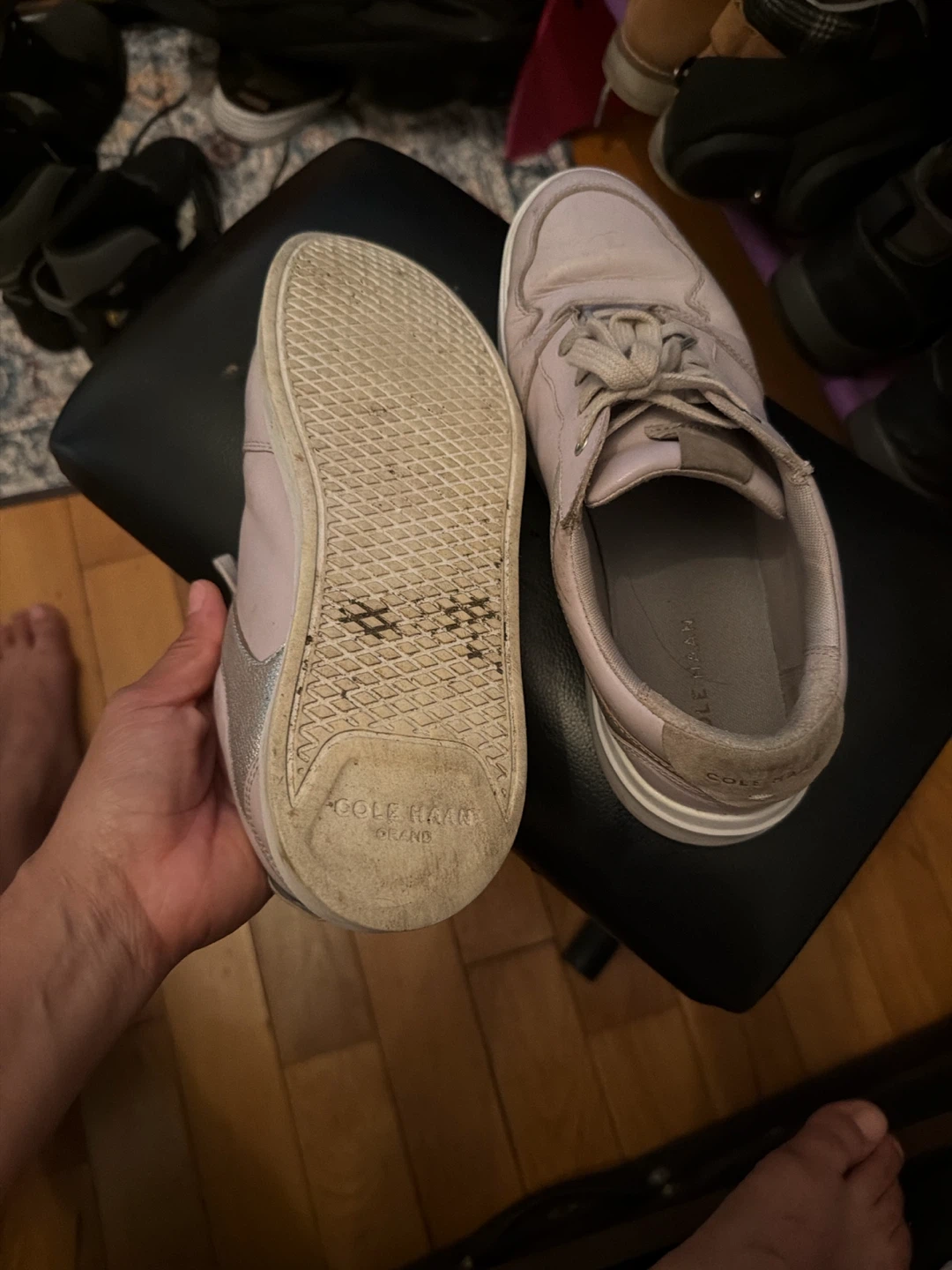 Cole Haan Grand Pink Leather Sneakers - photo 2