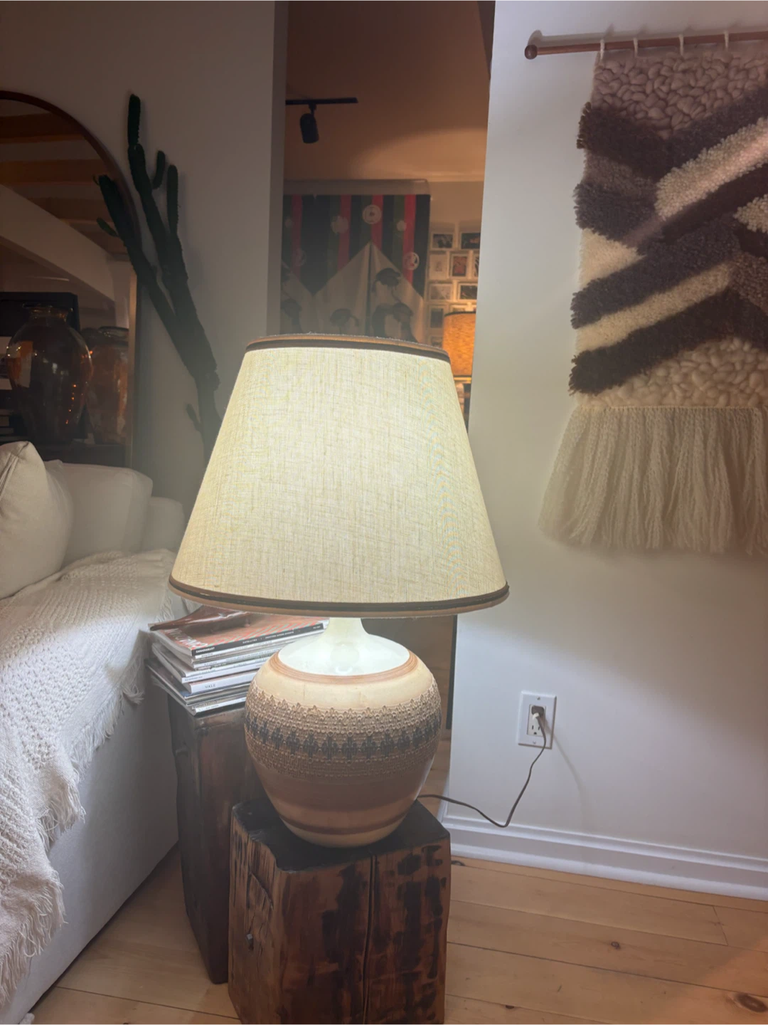 Vintage MCM pottery table lamp - broadstairs pottery - photo 5