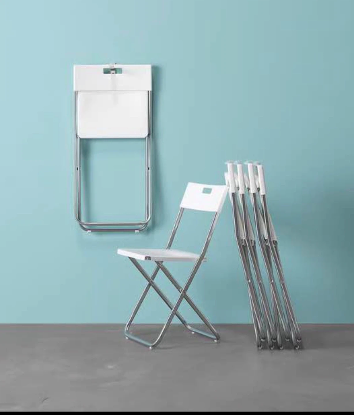 Set of 5 IKEA Gunde Folding Chairs - photo 4