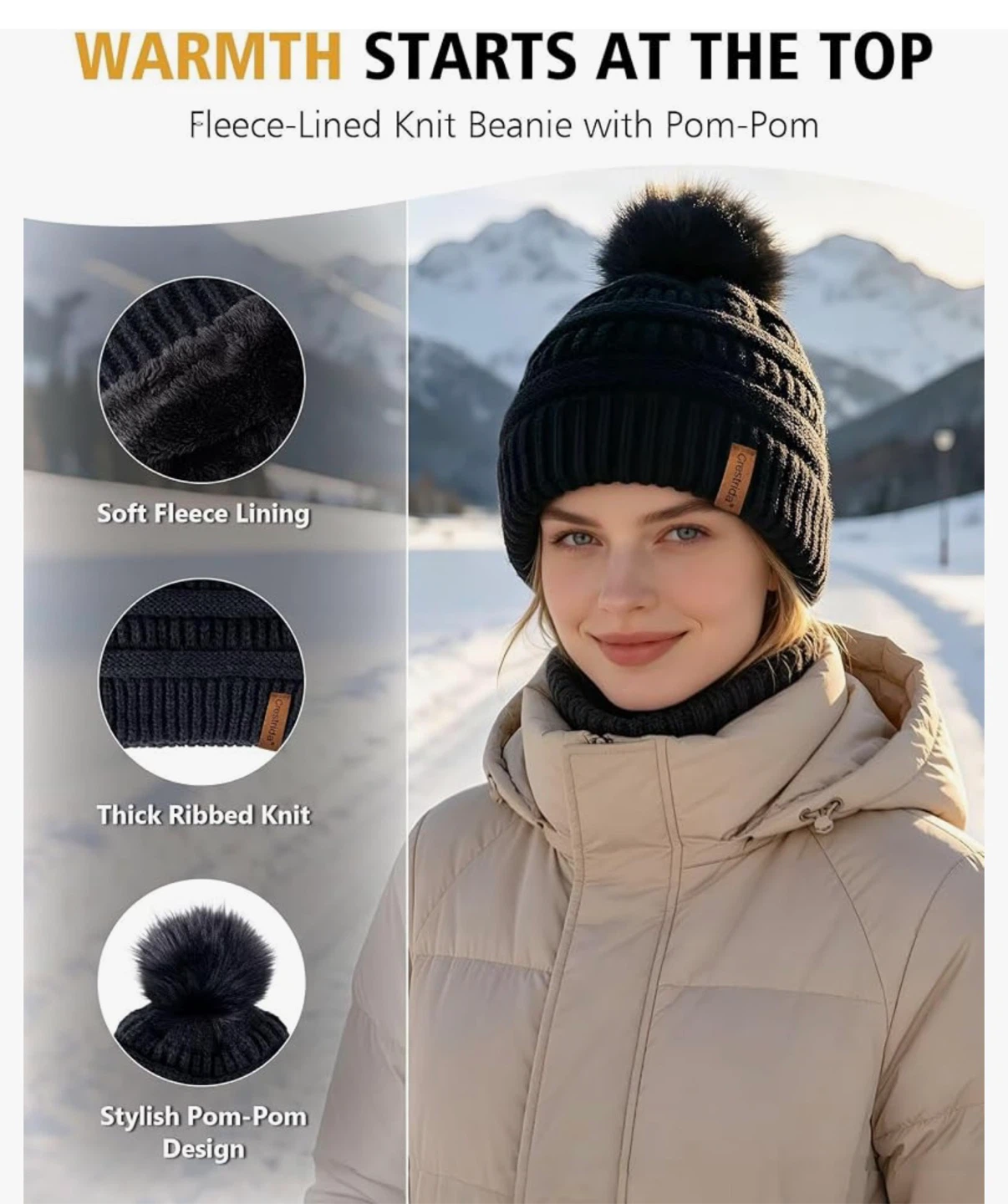 Winter Beanie, Scarf, and Glove Set - photo 2