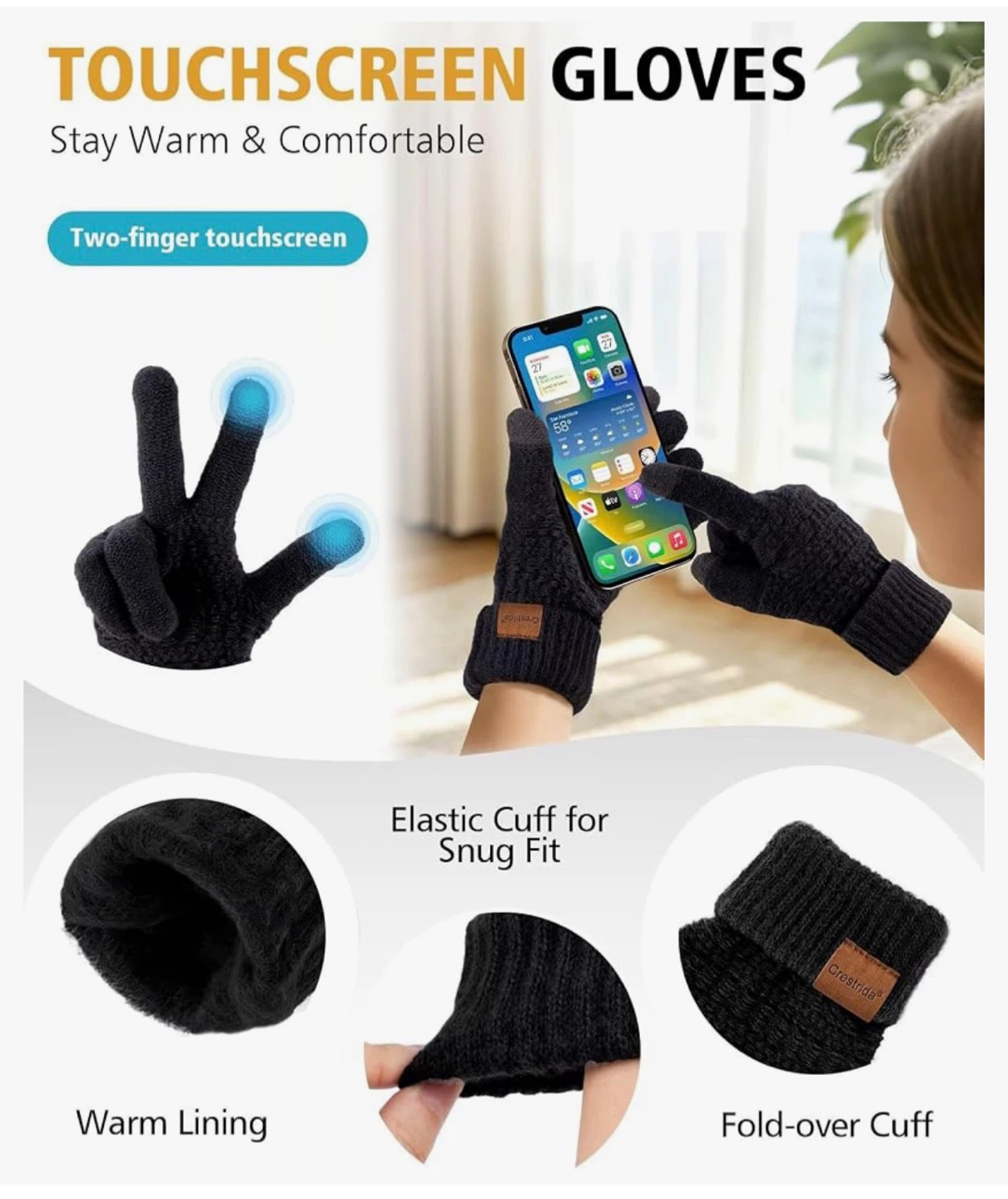 Winter Beanie, Scarf, and Glove Set - photo 4
