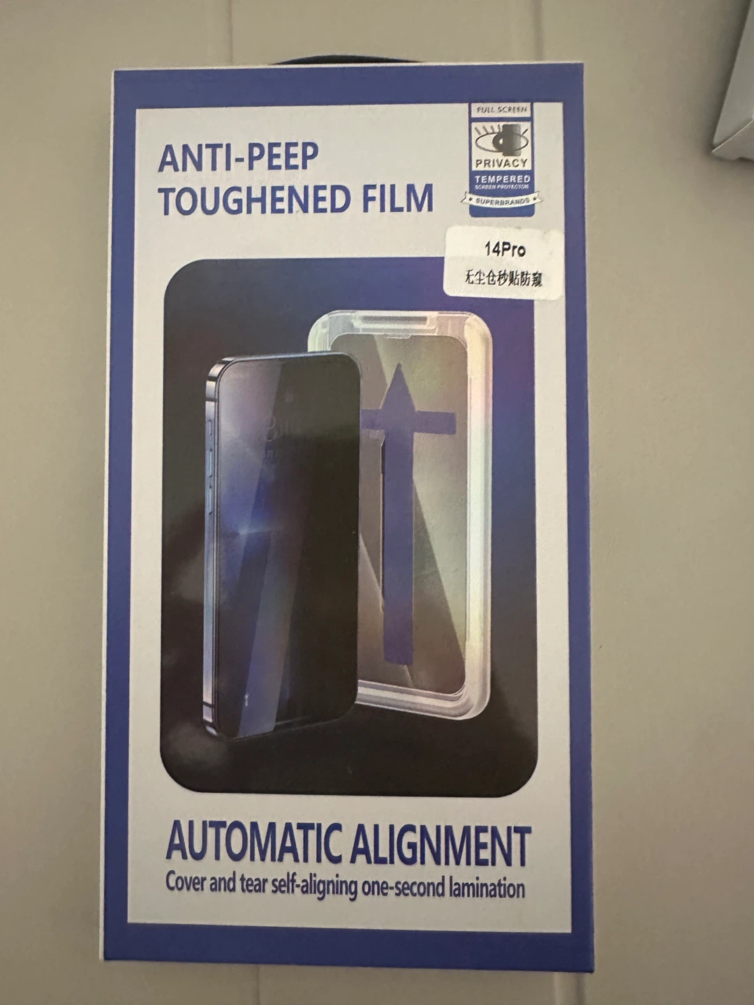 Anti-Peep Toughened Screen Film for iPhone 14 Pro