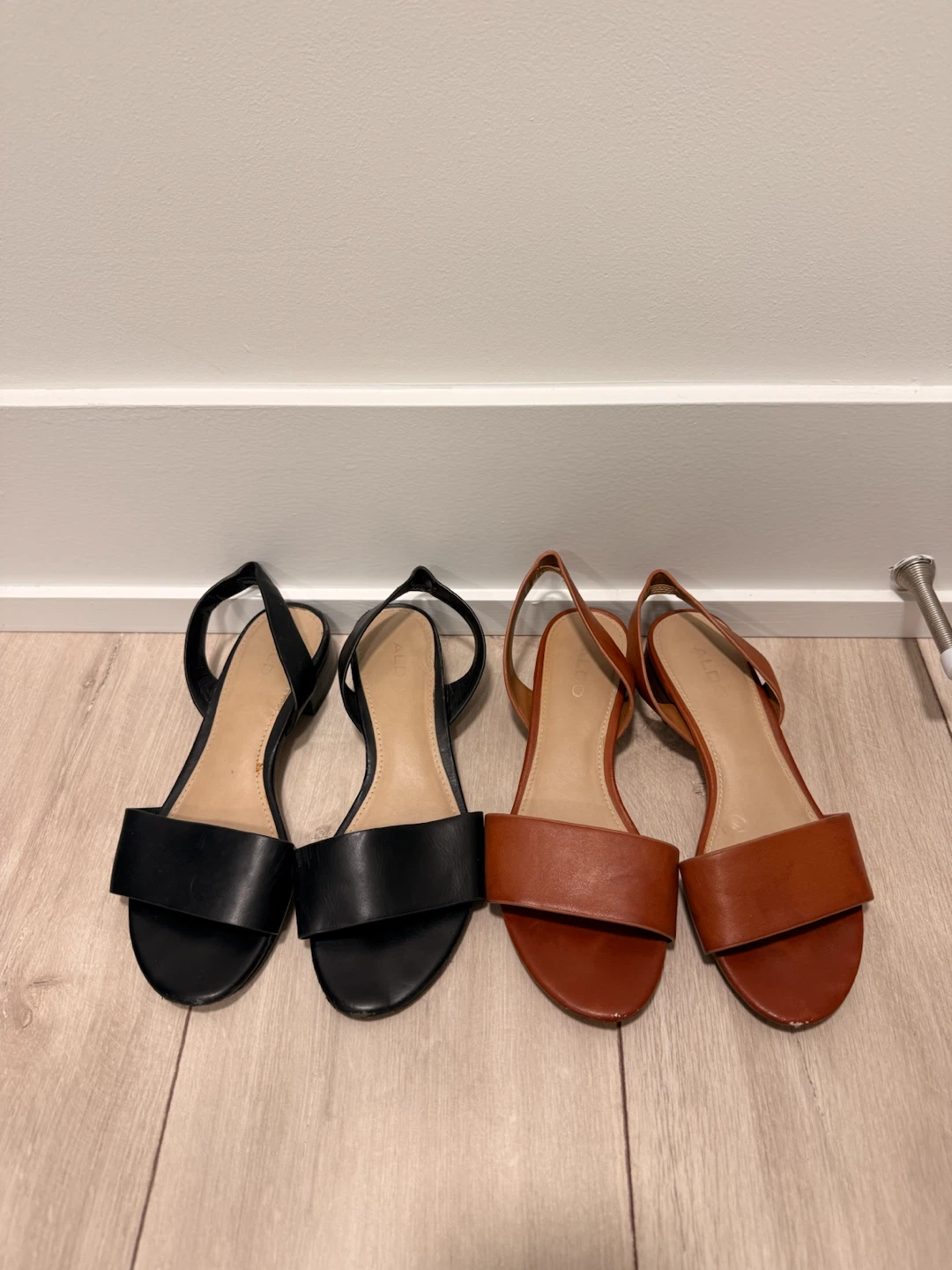 ALDO Strappy Sandals - Black or Cognac - Size 5