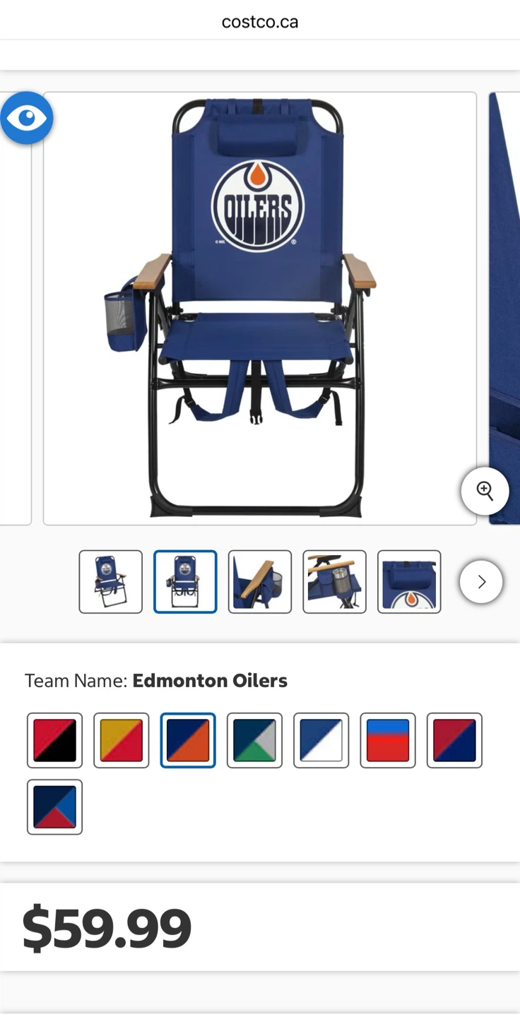 Edmonton Oilers 4-Position Backpack Chair