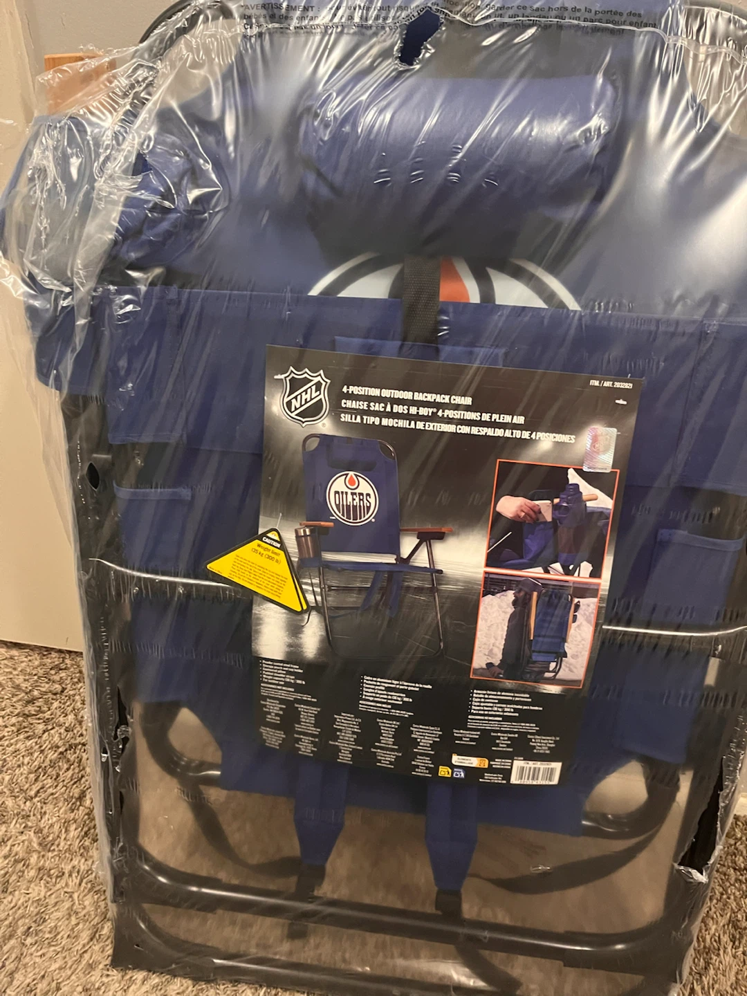 Edmonton Oilers 4-Position Backpack Chair - photo 3