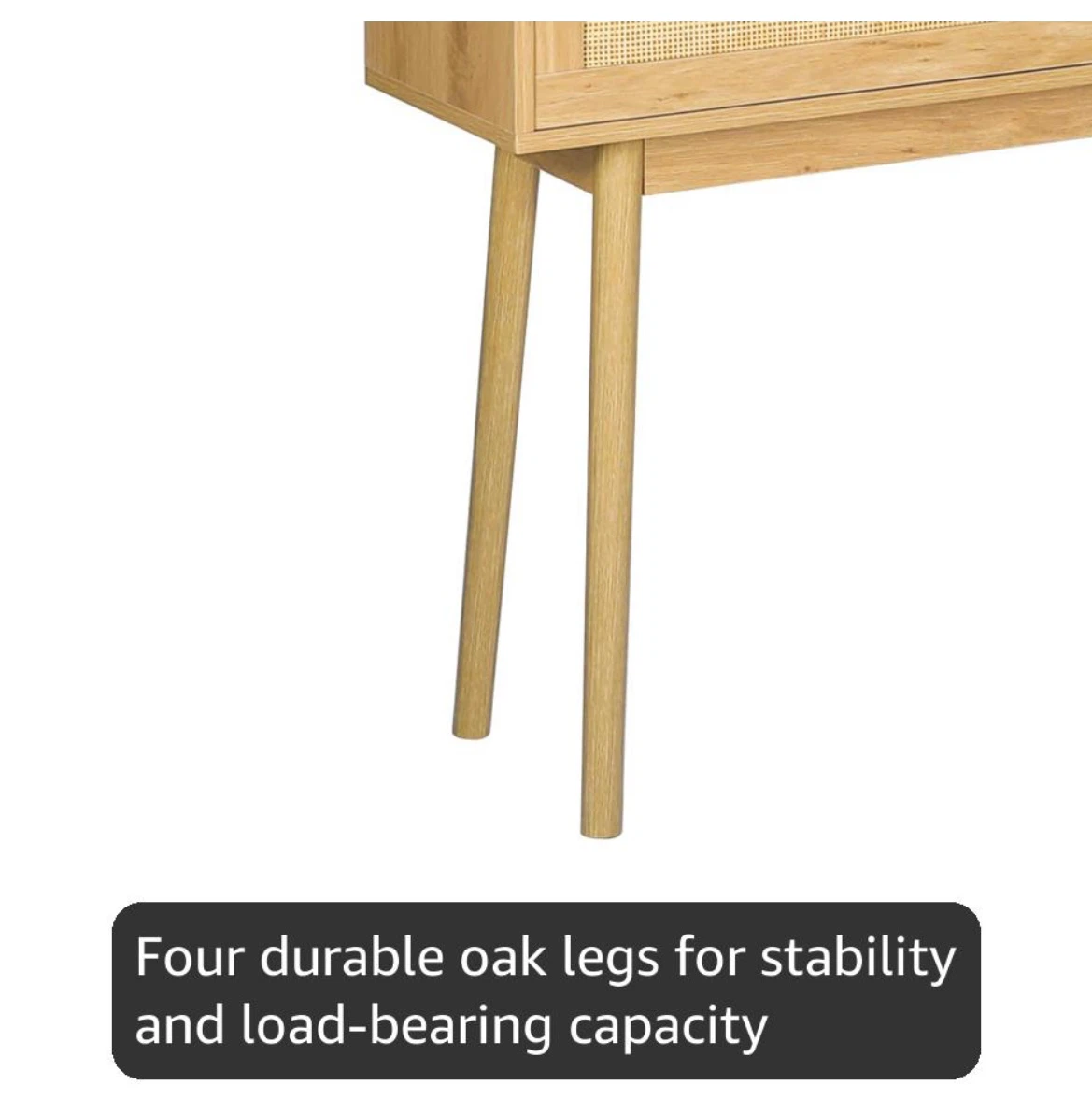 Oak Console Table with Rattan Drawers - photo 2