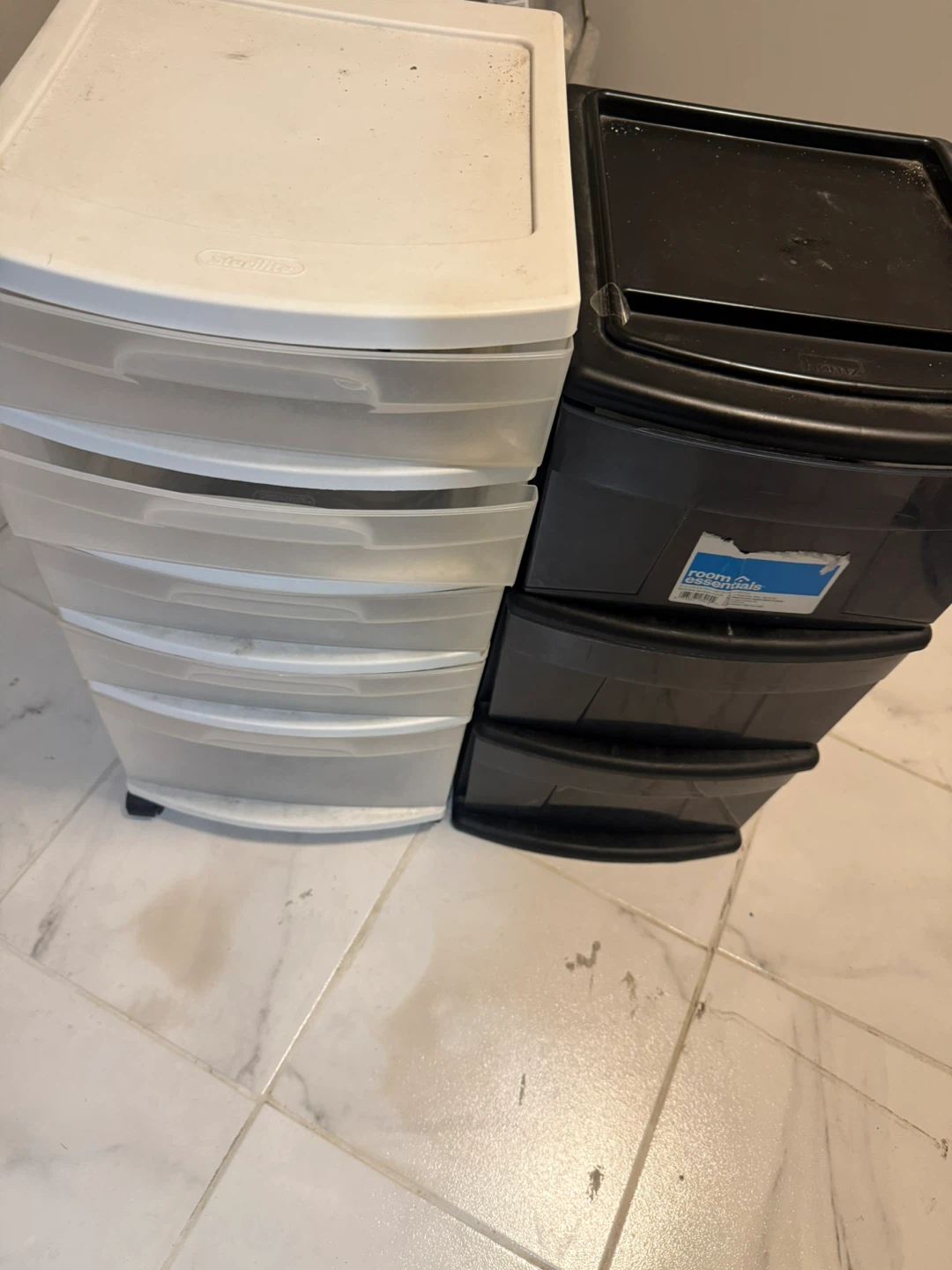 Sterilite and Room Essentials Storage Drawer Sets