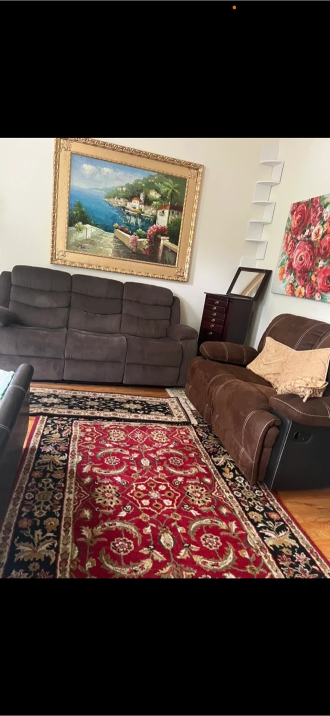Vintage Style Leather Chaise Lounge