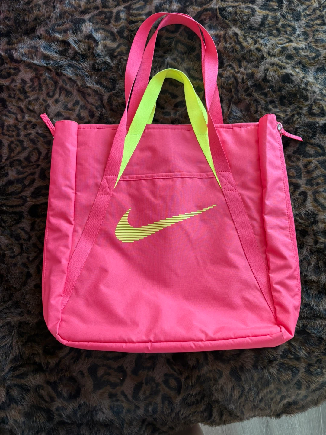Nike Pink and Yellow Tote Bag