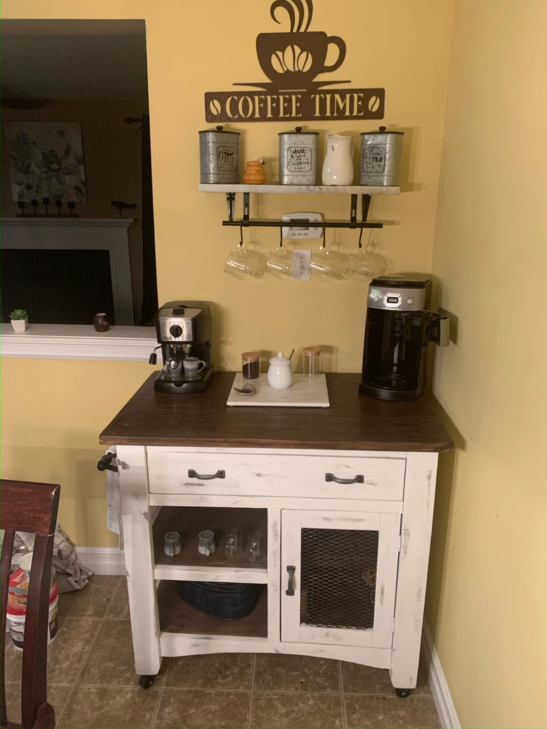 Rustic Kitchen Island Cart