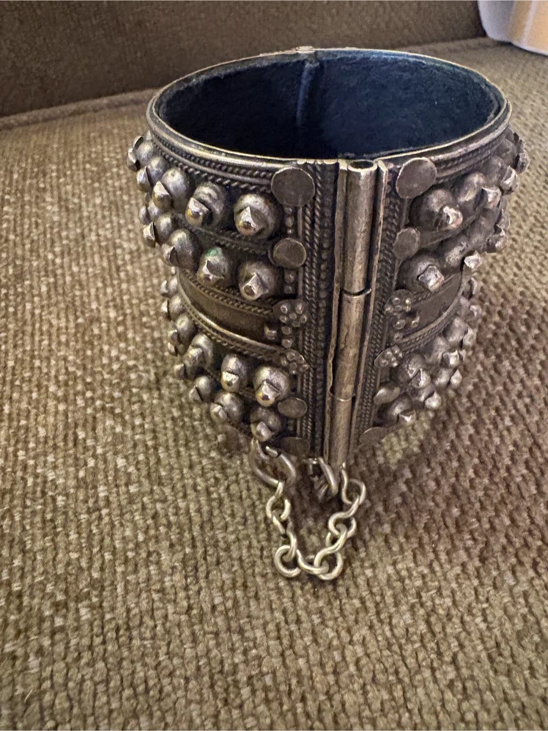 Wide Ornate Silver-Tone Mizam Cuff Bracelet - photo 3
