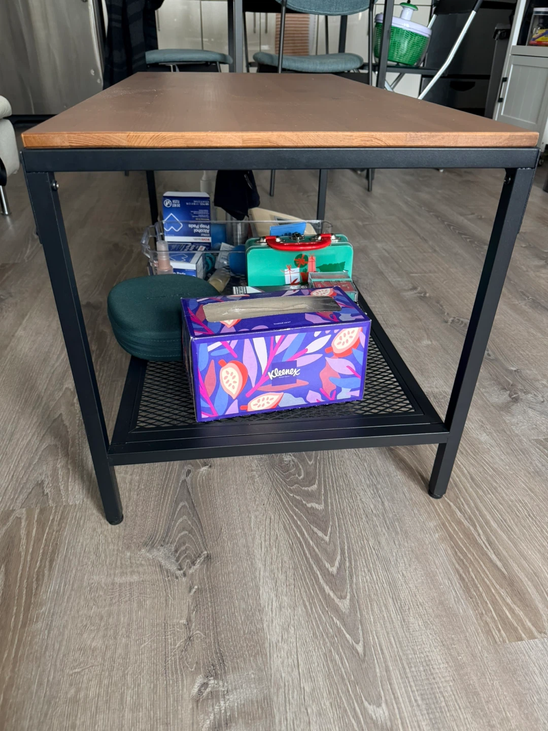 Industrial Coffee Table with Wood Top - photo 3