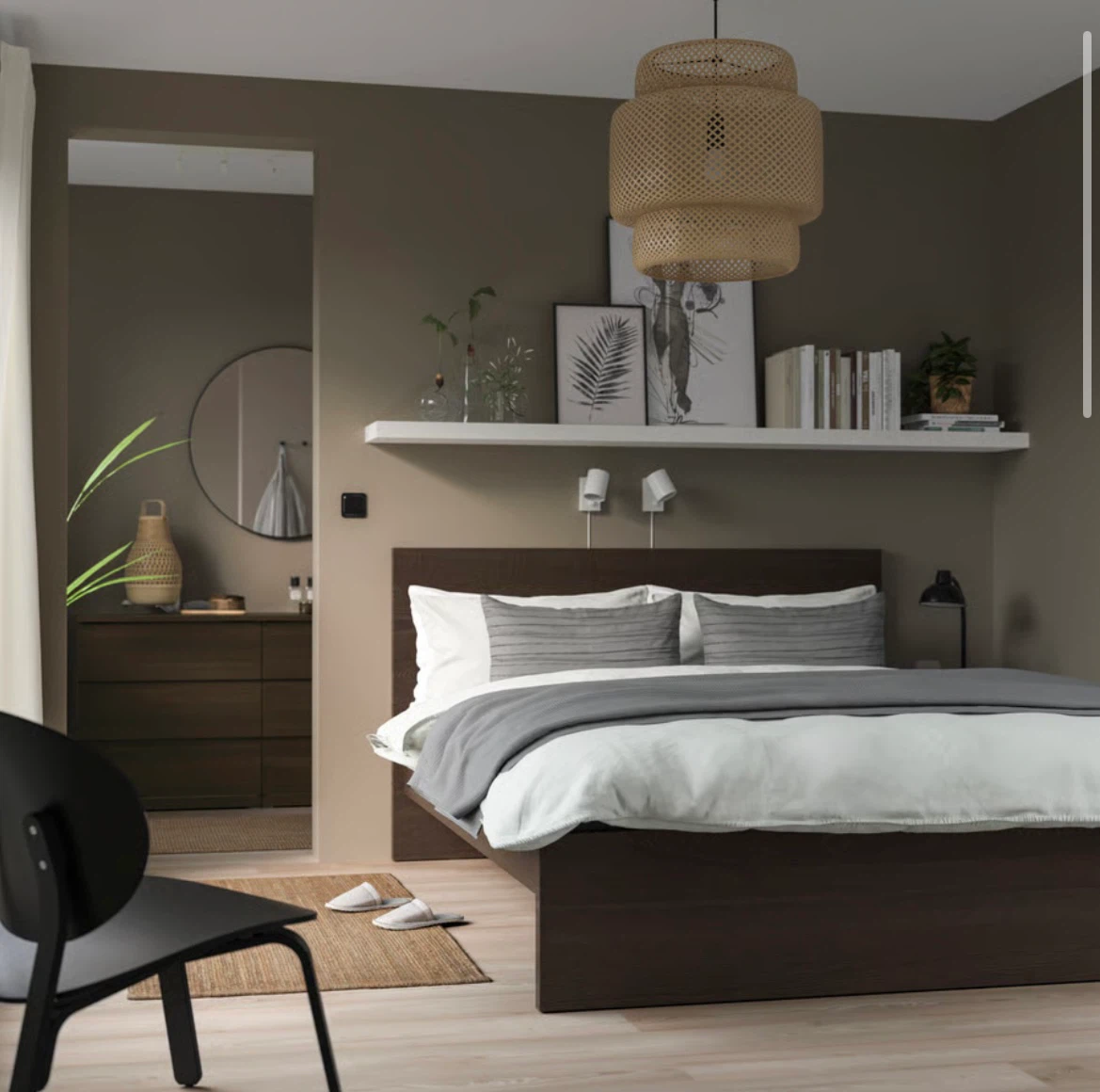 IKEA Malm double bed with side table - photo 2