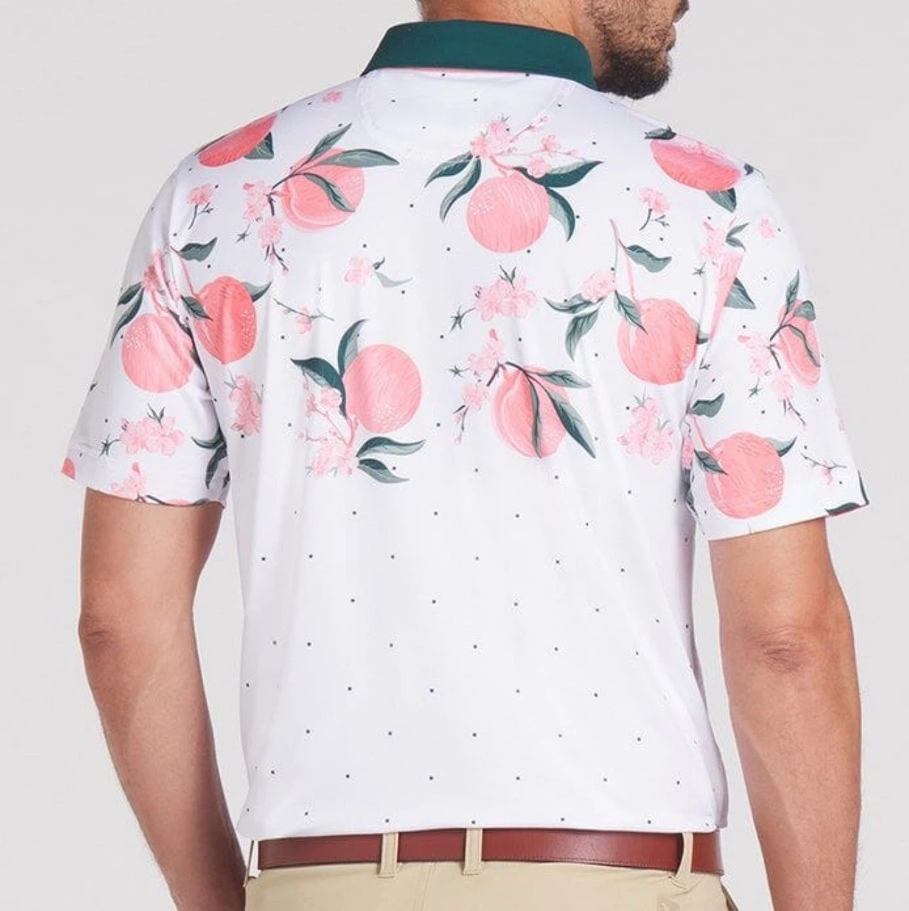 Brand new Puma Golf Peach Print Polo Shirt size large - photo 3