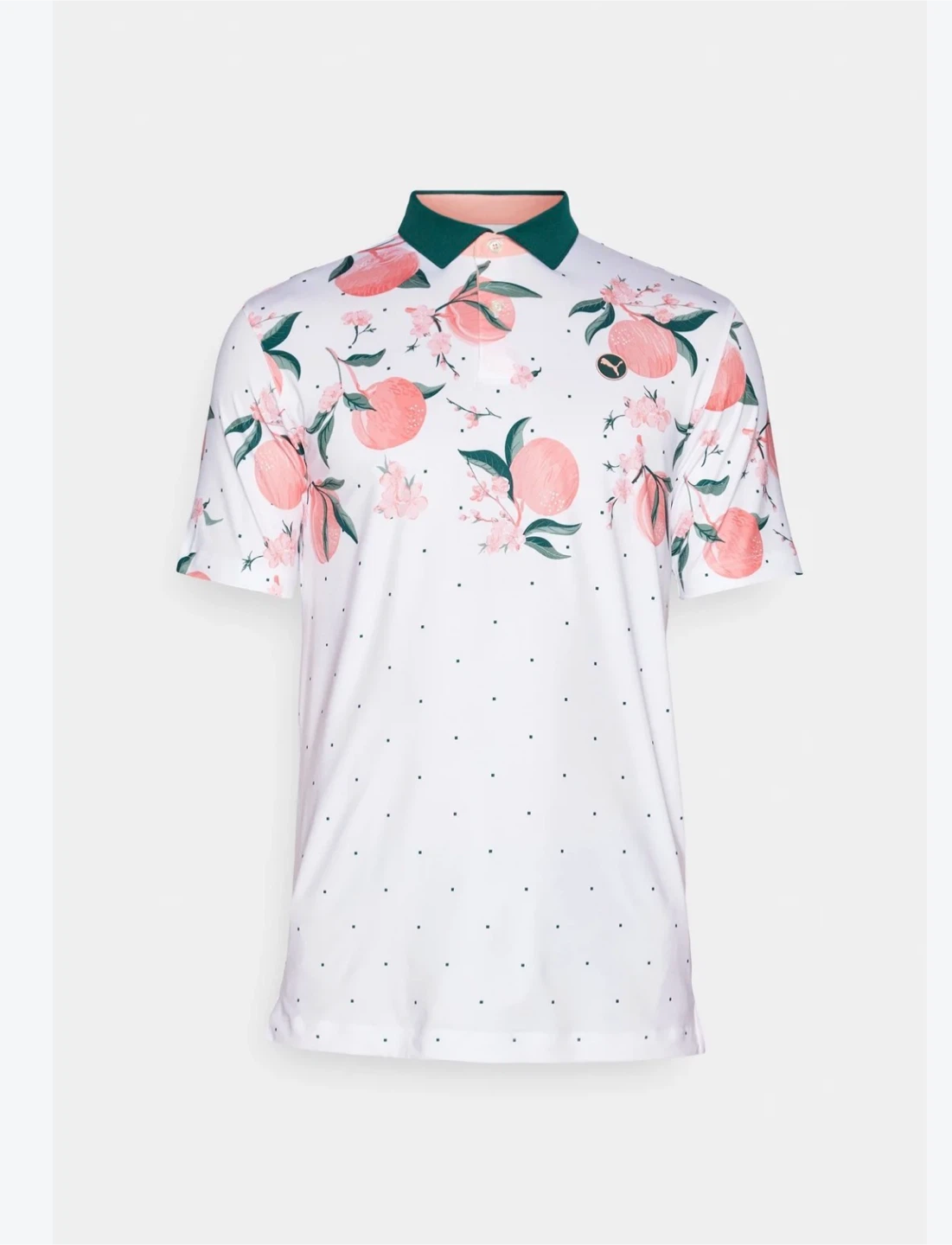 Brand new Puma Golf Peach Print Polo Shirt size large - photo 5