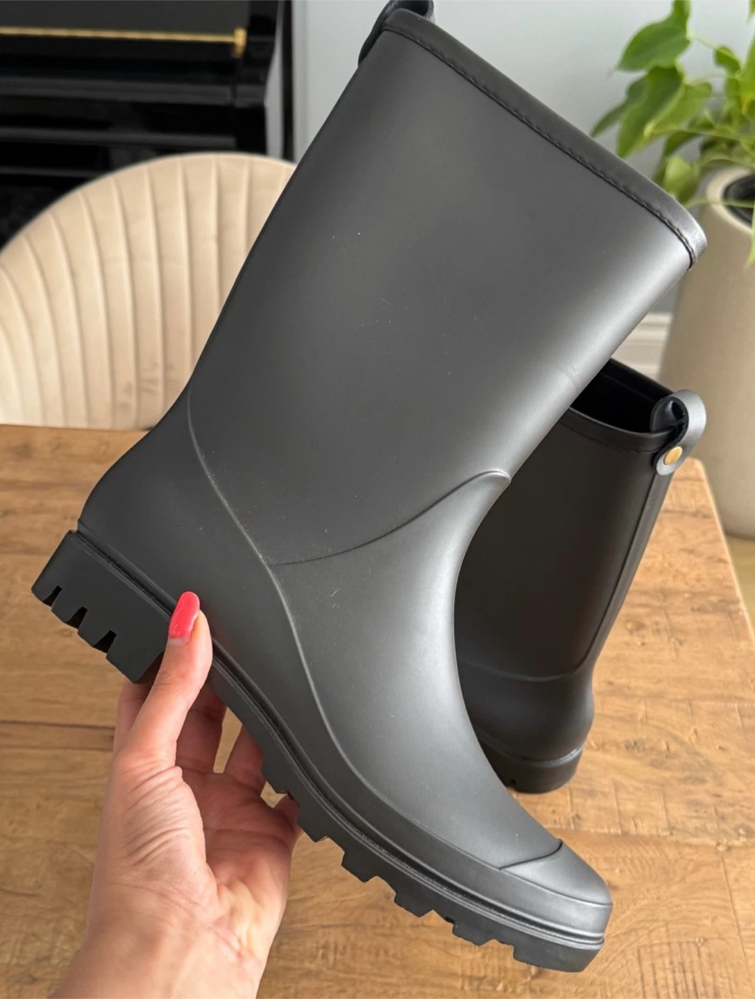 Black Rubber Rain Boots - photo 5