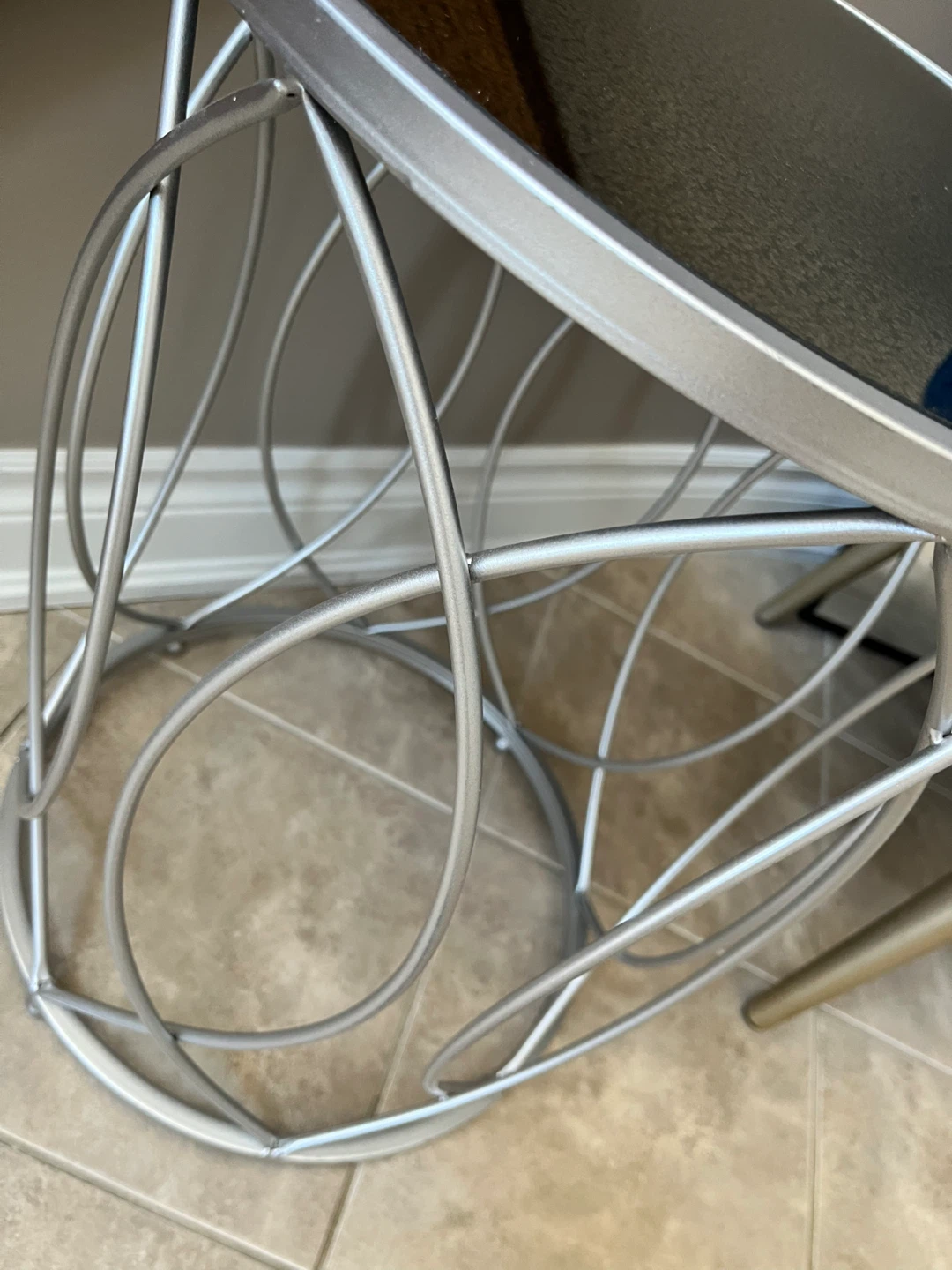 Silver Mirrored Accent Table - photo 3