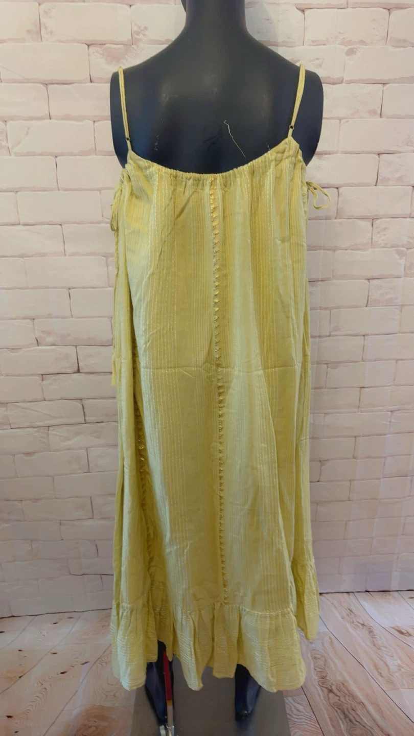 Yellow Embroidered Summer Maxi Dress - photo 2