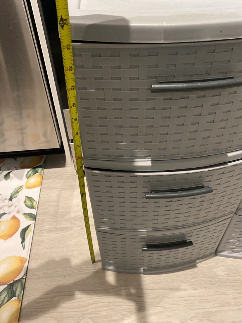 Two Sterilite 3-Drawer Woven Style Storage Units - photo 4