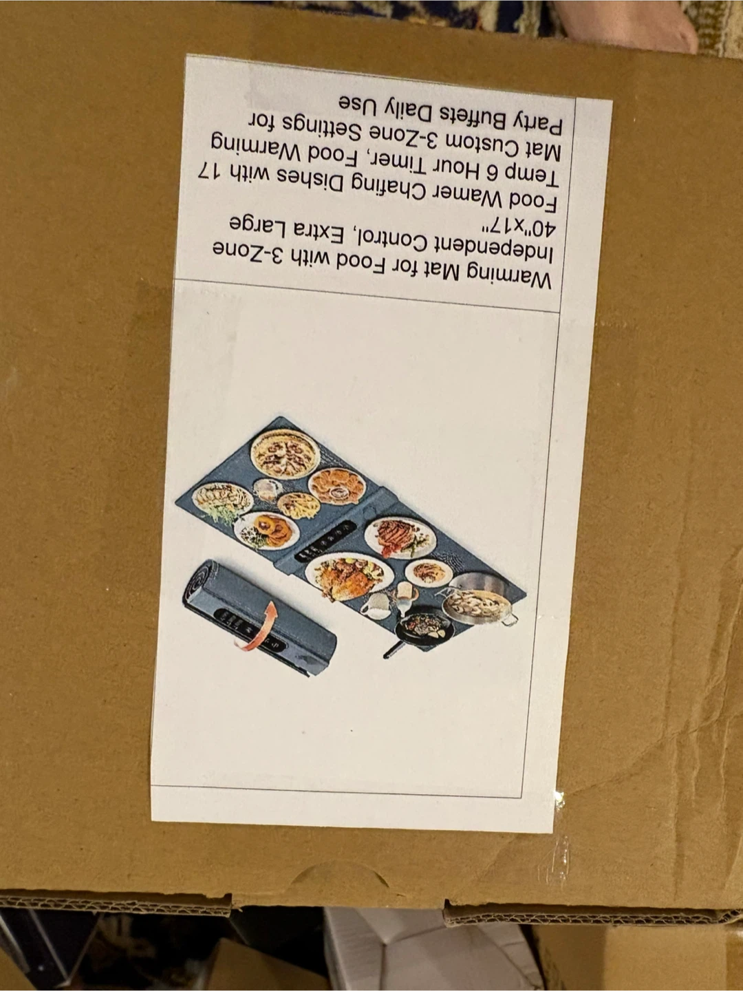 Extra Large 3-Zone Food Warming Mat