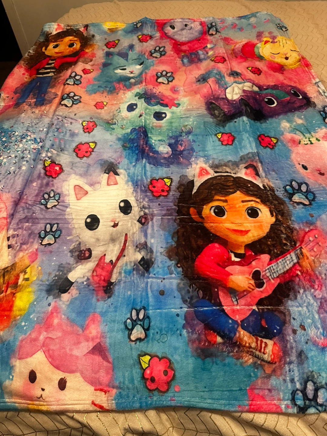 Gabby's Dollhouse Fleece Throw Blanket