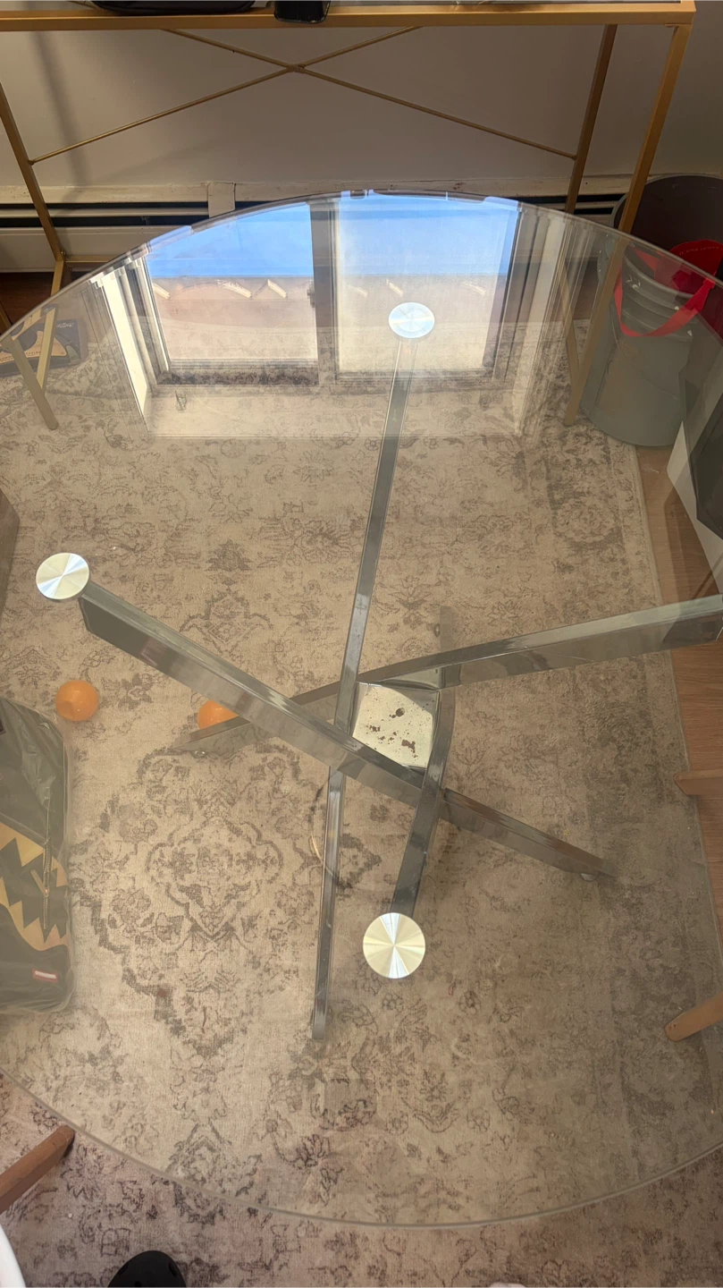 Modern Round Glass Dining Table - photo 3
