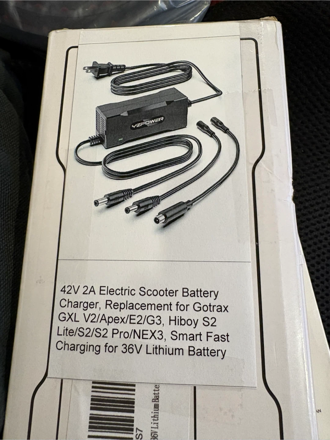 YZPOWER 42V 2A Electric Scooter Battery Charger