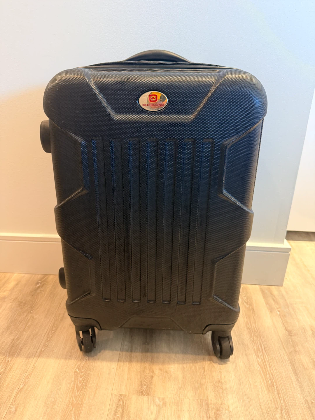 Outbound Black Hard-Shell Carry-On Suitcase