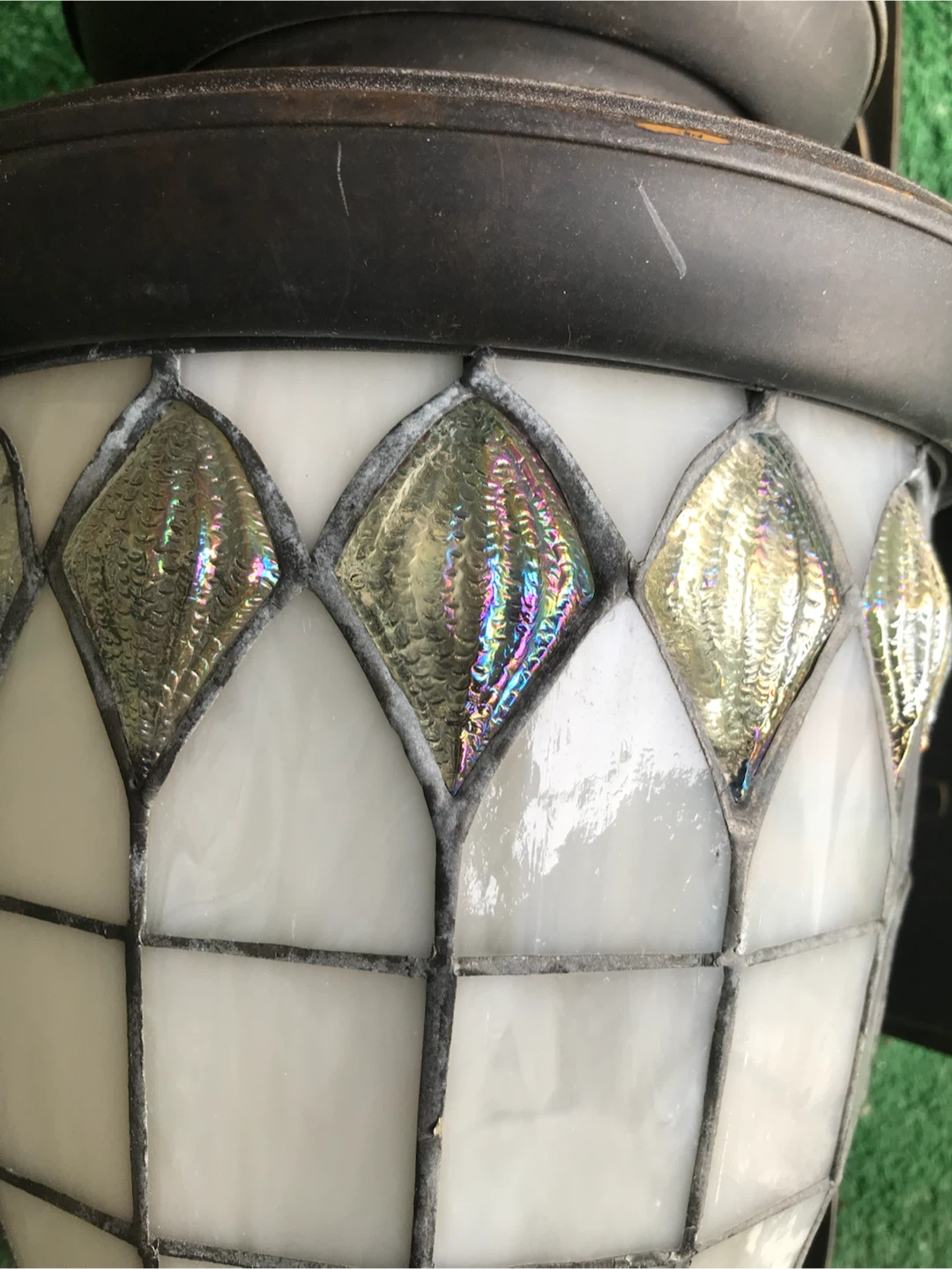 Set of 2 Stained Glass Outdoor Wall Sconce - photo 4