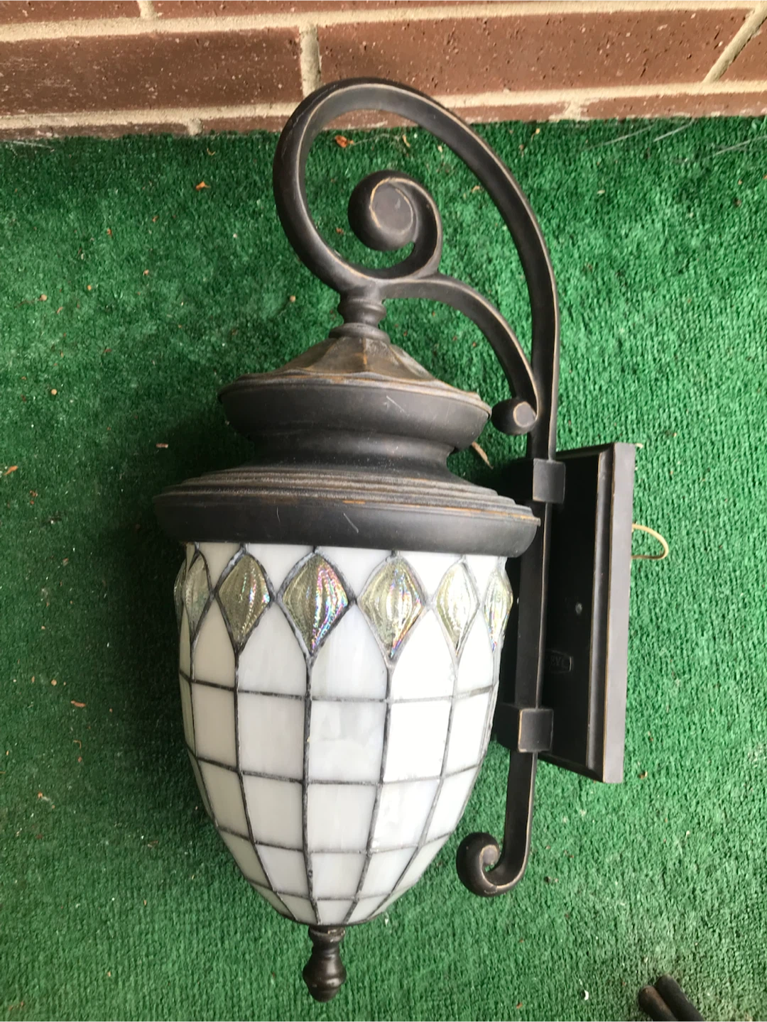 Set of 2 Stained Glass Outdoor Wall Sconce - photo 5