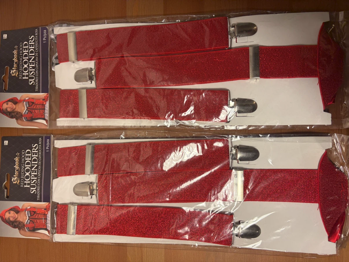HALLOWEEN SALE! Little Red Riding Hood Suspenders w/ Hood - photo 2
