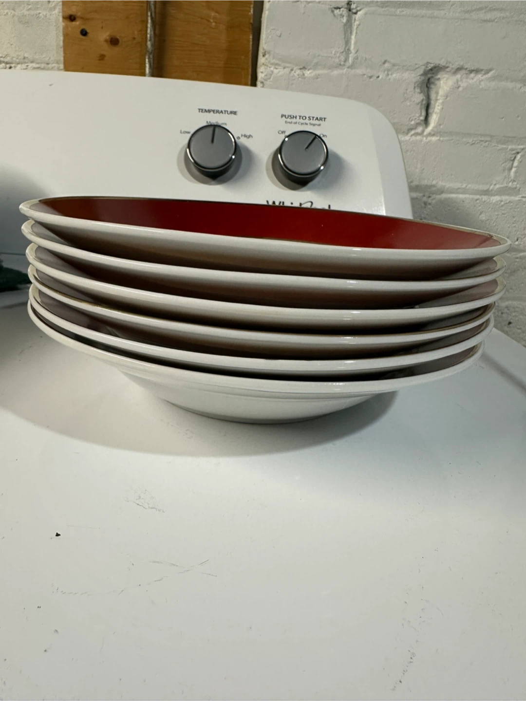 Red/gold soup bowls (6) 🥣 - photo 3